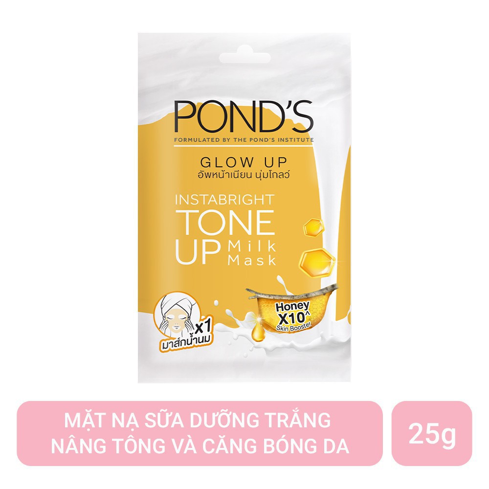 Mặt Nạ Sữa Dưỡng Trắng Nâng Tông Và Căng Bóng Da Pond's White Beauty Glow Up Milk Mask 25G
