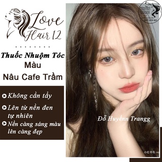 Thuốc Nhuộm Tóc màu Nâu Cafe Trầm oxy trợ nhuộm, Tone sáng da
