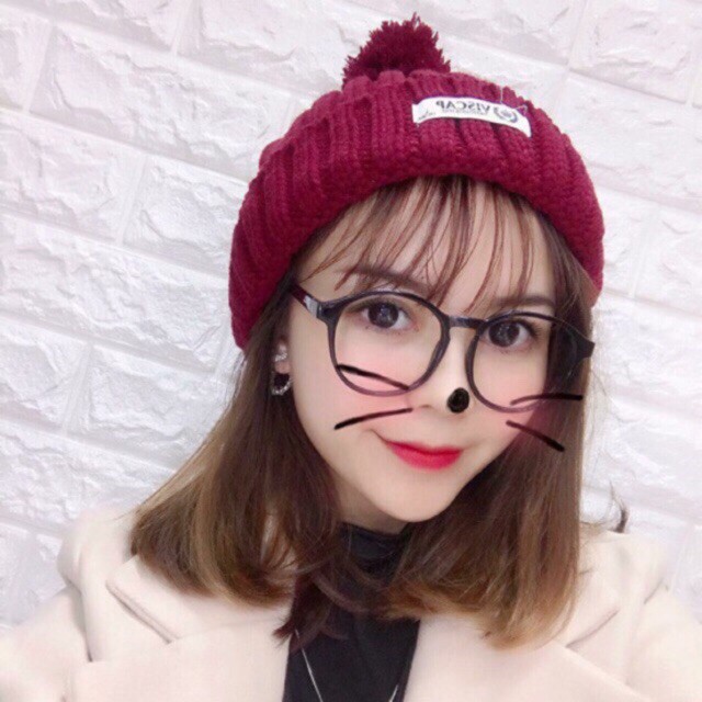 Mũ Len Quả Bông Siêu Hot **