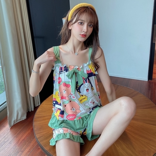 Bộ Đồ Ngủ Vải Lụa Gợi Cảm Cho Nữ