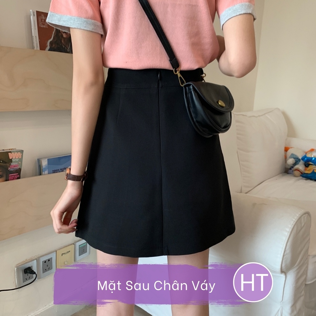 Chân váy chữ A ❤️ Nữ Cạp lưng cao khuy 2 nút nổi bật trẻ trung xinh đẹp phong cách hàn quốc sang trọng HT8 | BigBuy360 - bigbuy360.vn