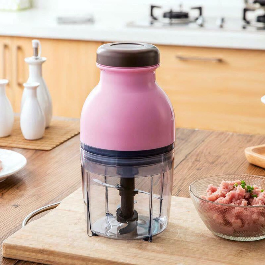 Máy xay thịt, máy xay sinh tố cầm tay Osaka 750ml 2 lưỡi xay hoa quả xay cháo đa năng