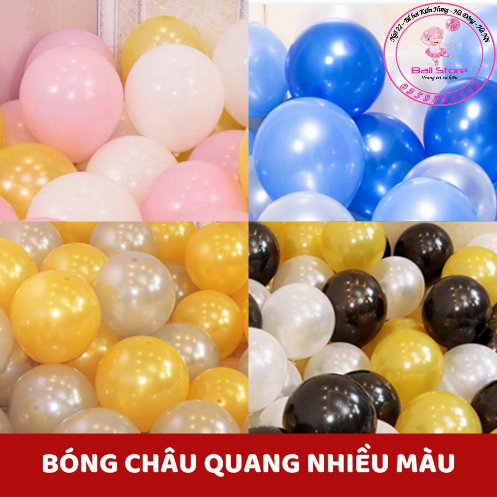 Set 50 bóng size to 25cm bay ánh nhũ bịch  trang trí sinh nhật