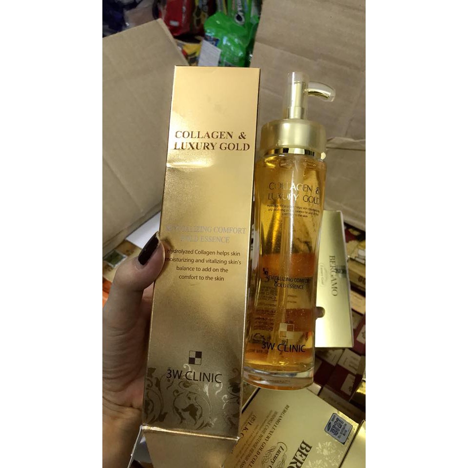 Serum Dưỡng Trắng Da Collagen Luxury Gold 3w Clinic Hàn Quốc 150ml