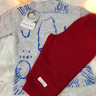 Bộ cotton cổ 3 phân Momma Baby
