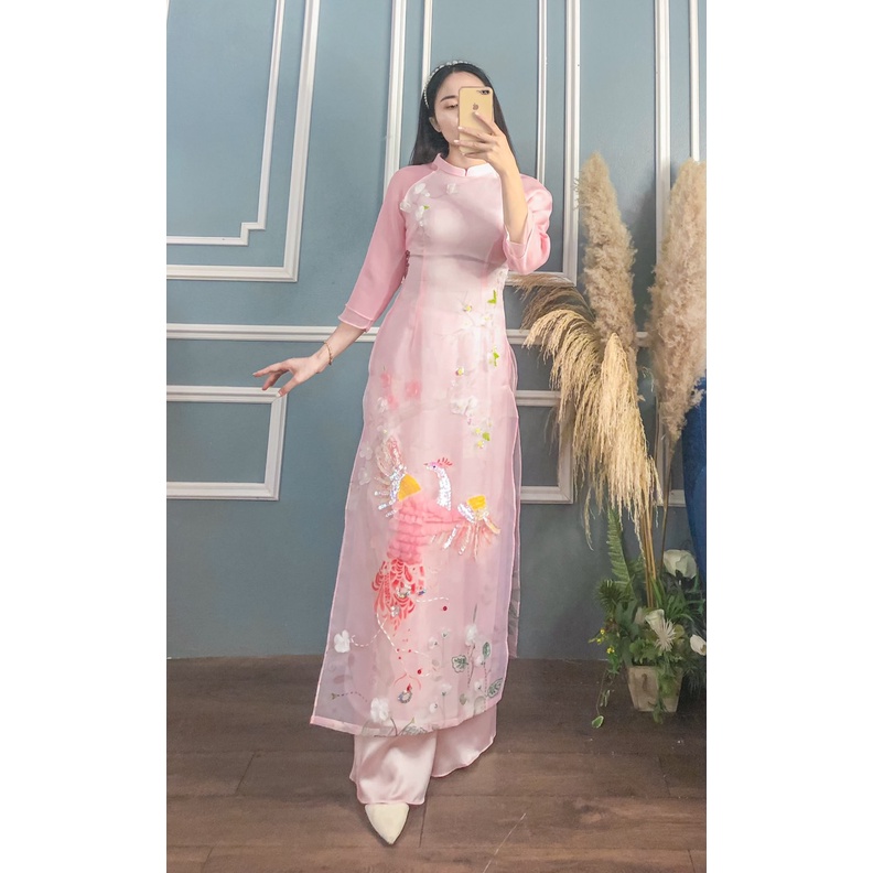 ÁO DÀI HỒNG HẠC