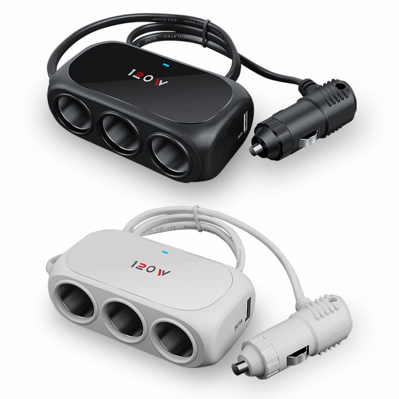Bộ chia 3 tẩu sạc cho ô tô Công Suất 120W