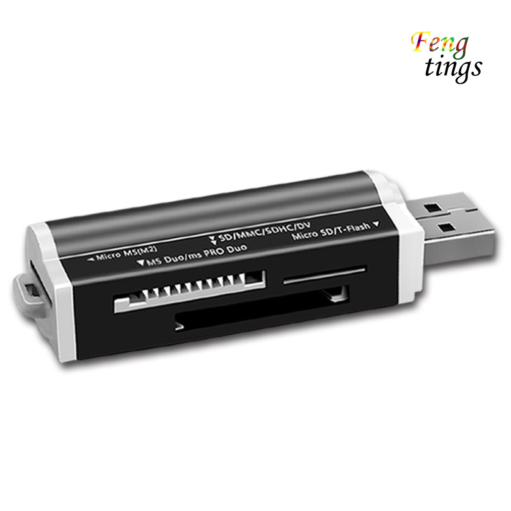 Đầu đọc thẻ nhớ USB 4 trong 1 TF/ Micro-SD/ MS/ M2 mini nhỏ gọn dành cho máy tính