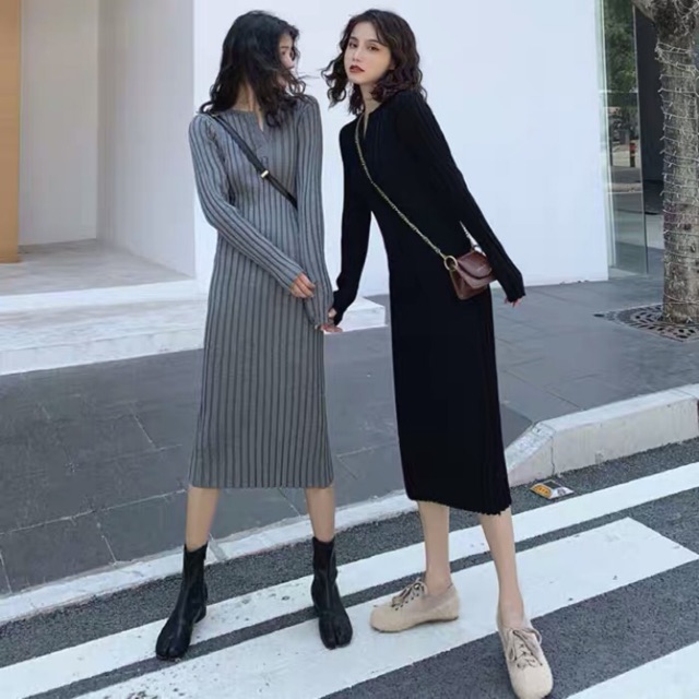 🧶 Váy len Body dáng dài‼️ Hàng ỏder Quảng Châu