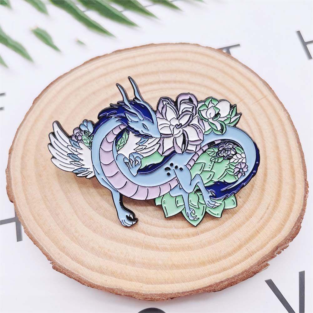 Trâm Cài Áo Hình Rồng Hoạt Hình Tráng Men Kỉ Niệm Du Lịch Cho Bé