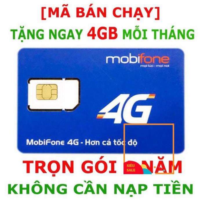 Sim 4G. [GÓI MDT250A Mạng mobifone TRỌN GÓI 1 NĂM KHÔNG TỐN TIỀN]