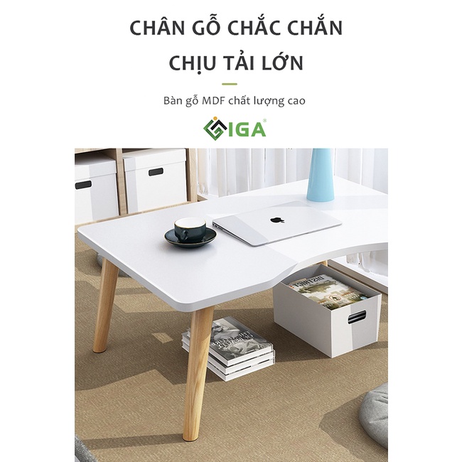 Bàn học chống gù IGA có thể làm bàn trà bàn làm việc ngồi bệt tiện lợi GP177