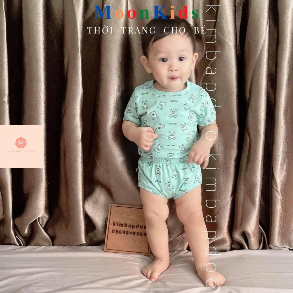 Quần áo cho béđẹp mê lybody chip Gấu MoChiNo dành cho bé 4-16kg,bộ chip cho bé gái,Bộ chip hoạ tiết cho bé