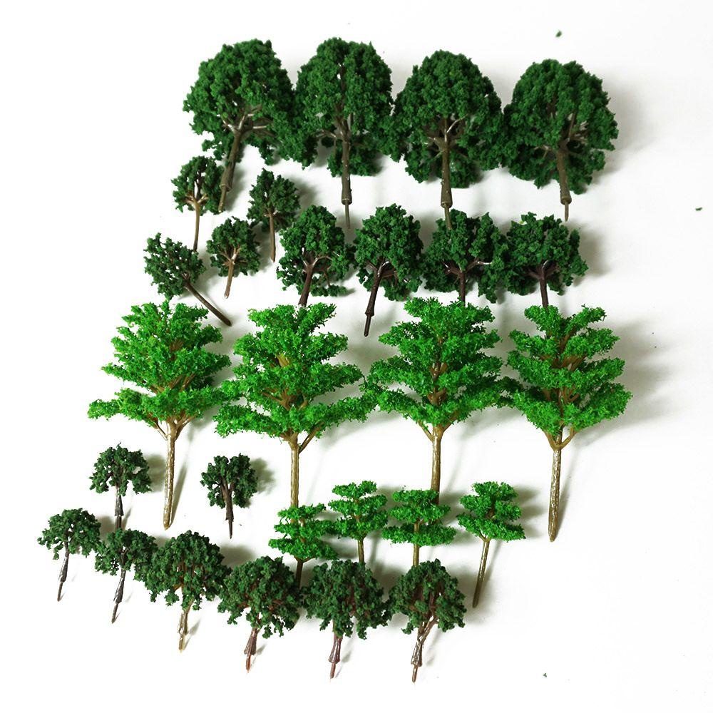 Bộ 28 Mô Hình Cây Giả Dùng Trang Trí