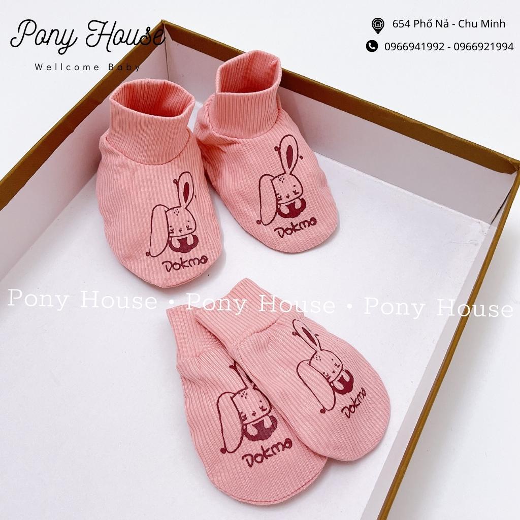 Bao Tay Bao Chân Dokma - Set Bao Tay Chân Sơ Sinh Chất Cotton Tăm Mềm Mịn Cho Bé Trai, Bé Gái Từ Sơ Sinh