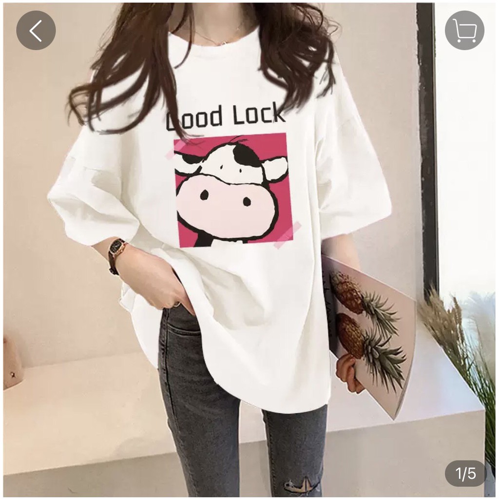 Áo bò sữa Good Luck form rộng_LaLa Store_Lala29