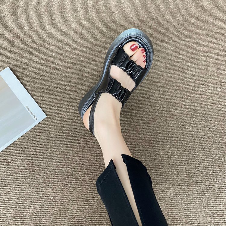 Giày Sandal Hở Ngón Mũi Tròn Hở Ngón Thoải Mái Phong Cách Mới Dễ Phối Đồ