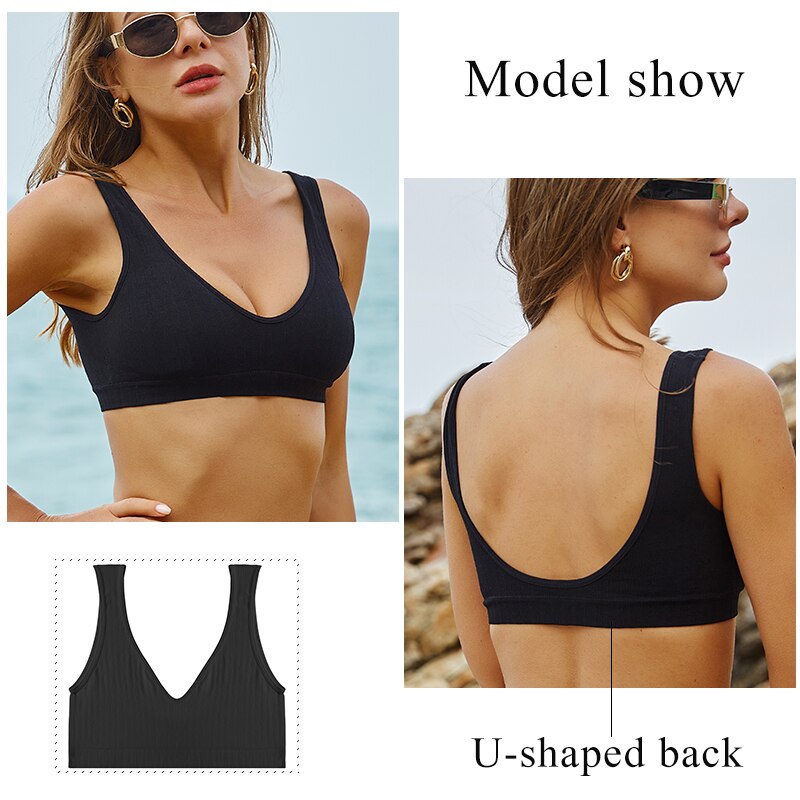 Áo Lót Không Đường May Cổ Chữ V Gợi Cảm Cho Nữ