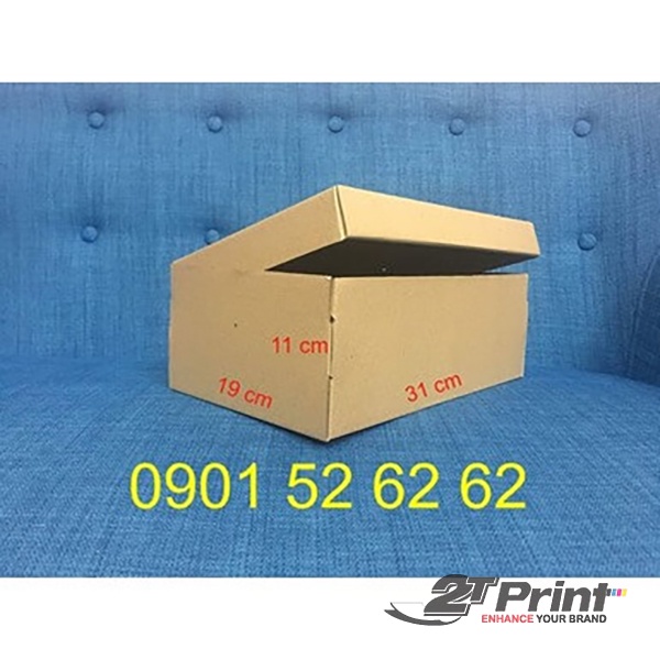 20 Hộp giấy carton đựng giày kích cỡ 31x19x11cm, cứng cáp, chắc chắn chất lượng cao ship hàng online, không mùi