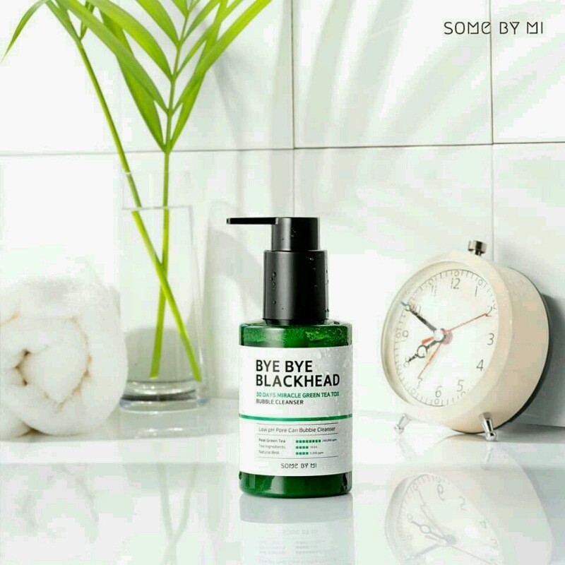 Sữa Rửa Mặt Sủi Bọt Some By Mi Bye Bye Blackhead 30 Days Miracle Green Tea Tox Bubble Cleanser 120g