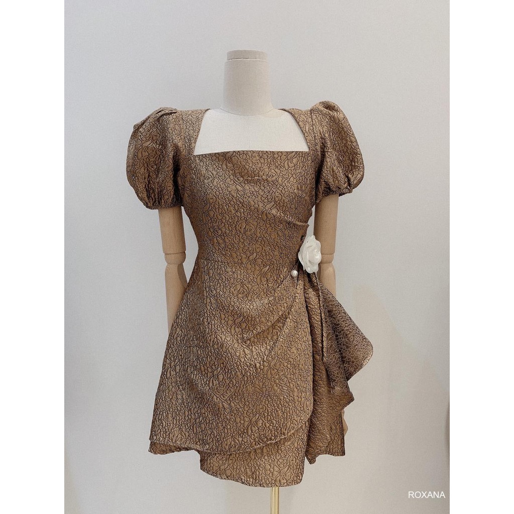 (suclothing) ROXANA DRESS - Đầm tay phồng vạt chéo thiết kế- Đầm dự tiệc | BigBuy360 - bigbuy360.vn