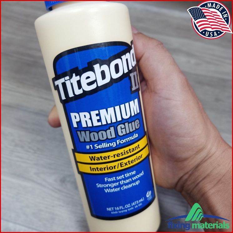 Keo dán gỗ CHÍNH HÃNG Titebond II Premium Wood Glue, Chai Xanh, Made in USA