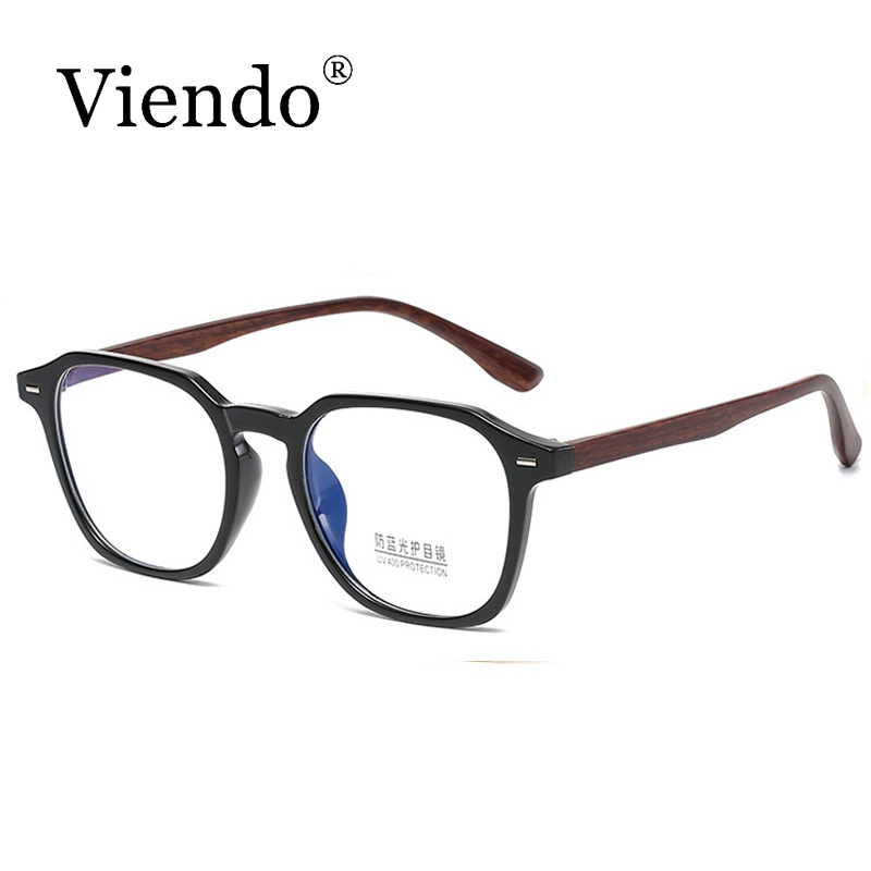Mắt kính cận VIENDO bằng nhựa dẻo tròng đổi màu chống ánh sáng xanh chống tia UV thời trang dành cho cả nam và nữ