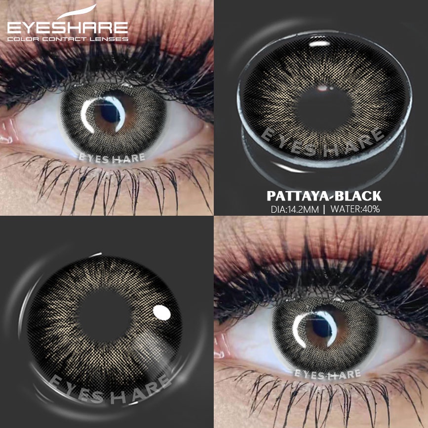 EYESHARE [Hàng mới về] Bộ 2 kính áp tròng nhiều màu sắc làm đẹp cho nữ
