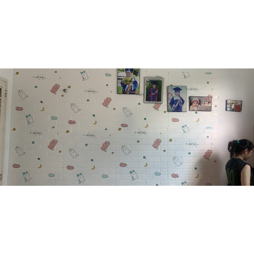 XỐP DÁN TƯỜNG 3D VÂN HOA HỒNG SANG TRỌNG - HÀNG LOẠI 1 KEO BÓC SẴN