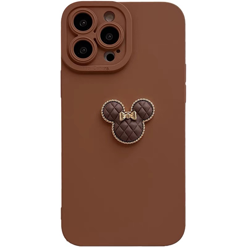 Ốp Điện Thoại Màu Đen Họa Tiết Đầu Chuột Mickey Cho iphone 13 Pro Max Xr X Xs Xs Max 11 11Promax 1212 Pro 12pro Max