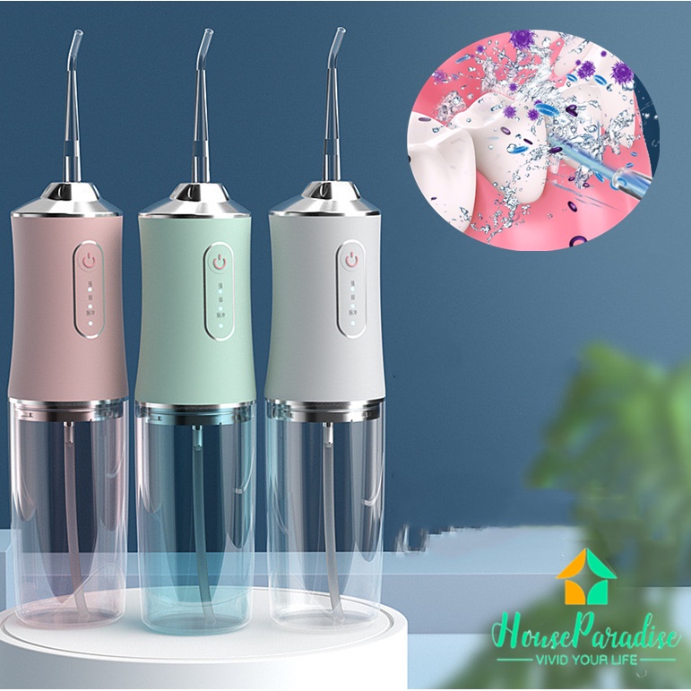 [Hàng mới về] Máy tăm nước vệ sinh răng miệng hoạt động bằng điện kích thước nhỏ gọn tiện dụng