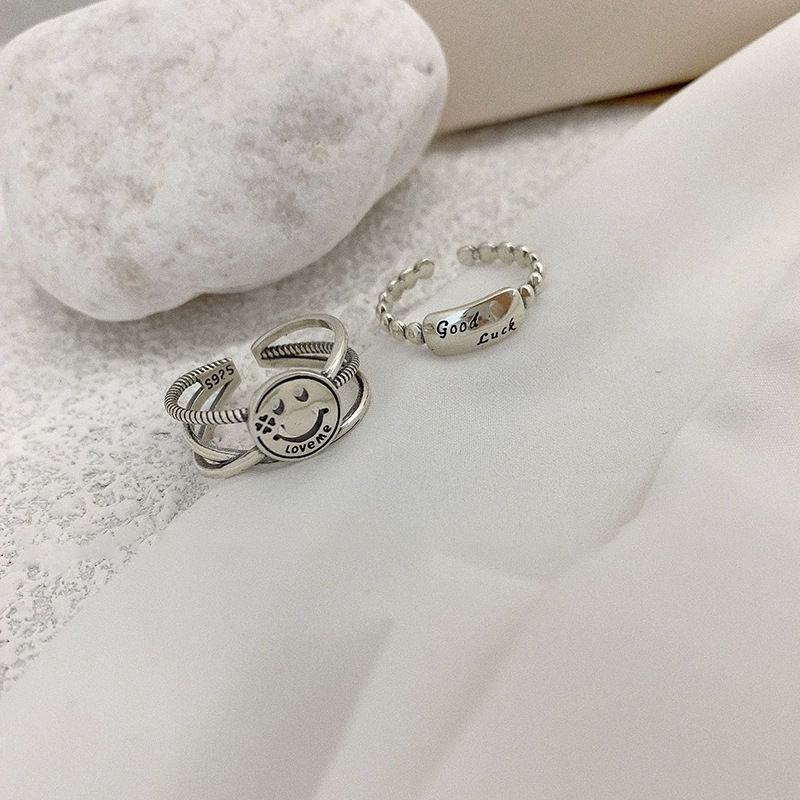 [Giao Hàng Miễn Phí] Nhẫn Hở Hình Mặt Cười goodluck Thời Trang Hàn Quốc Độc Đáo Dễ Phối Đồ 22507