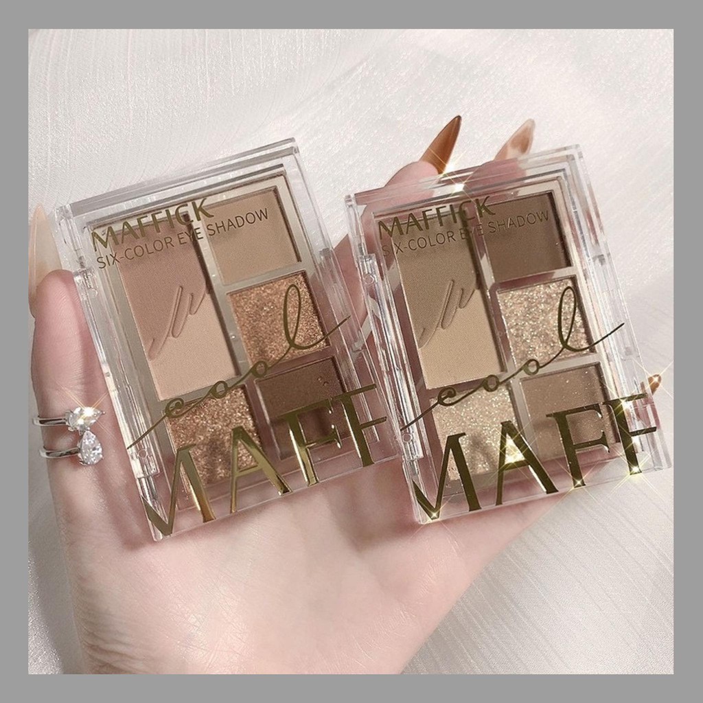 Bảng phấn trang điểm mắt Maffick 6 ô màu thời trang, chống thấm nước | BigBuy360 - bigbuy360.vn