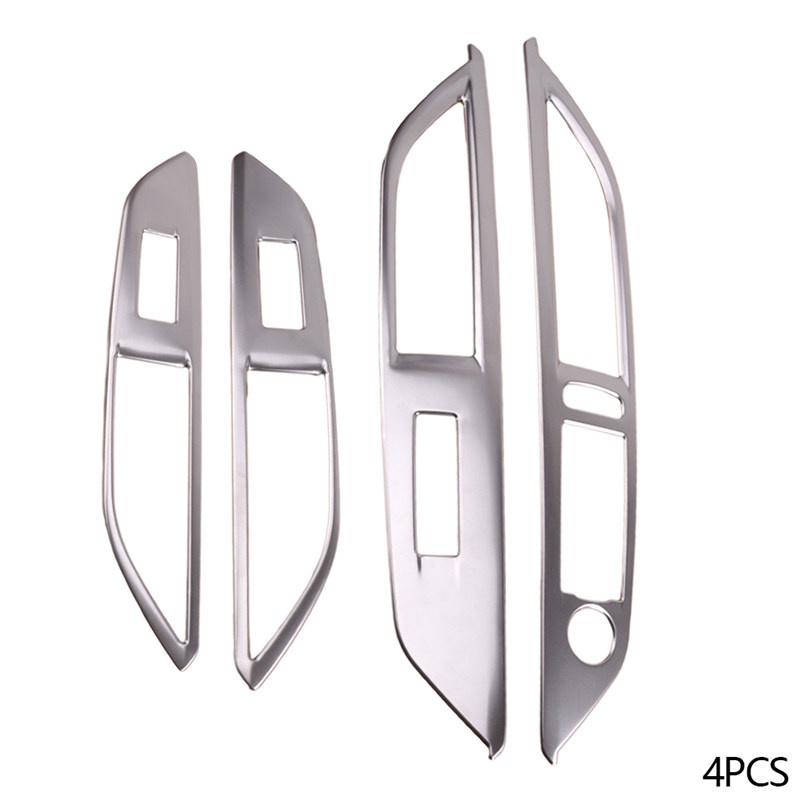 Set 4 khung viền công tắc điều khiển cửa sổ xe hơi Peugeot 3008 GT 5008 GT 2017 2018