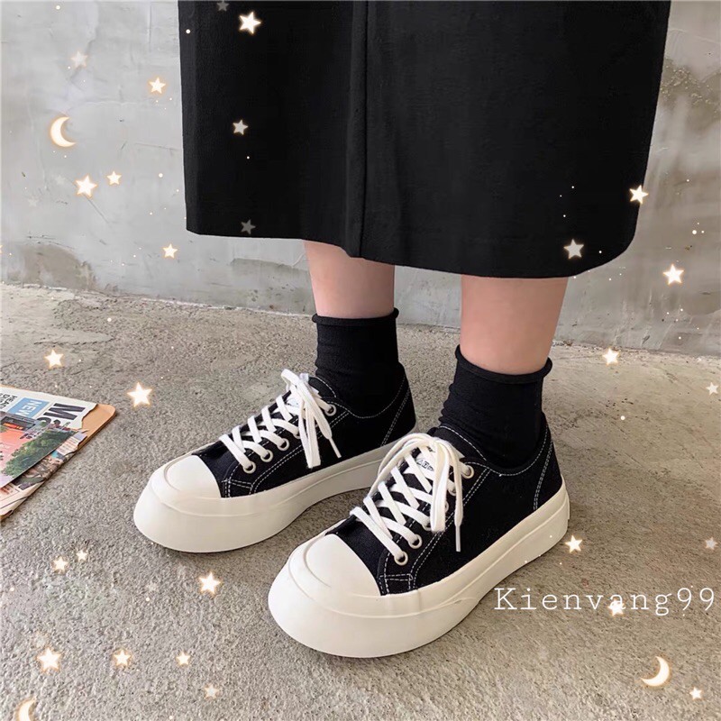 Giày thể thao nữ sneaker đế bánh mì thấp cổ, Giày thể thao nữ cực chất dáng basic Mã Ml01158