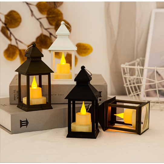 Đèn bão vuông DBS6 dã ngoại vintage lolita decor trang trí