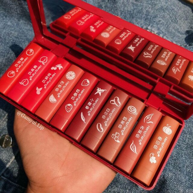 SET SON THỎI TONE ĐỎ 10 CÂY HENGFANG