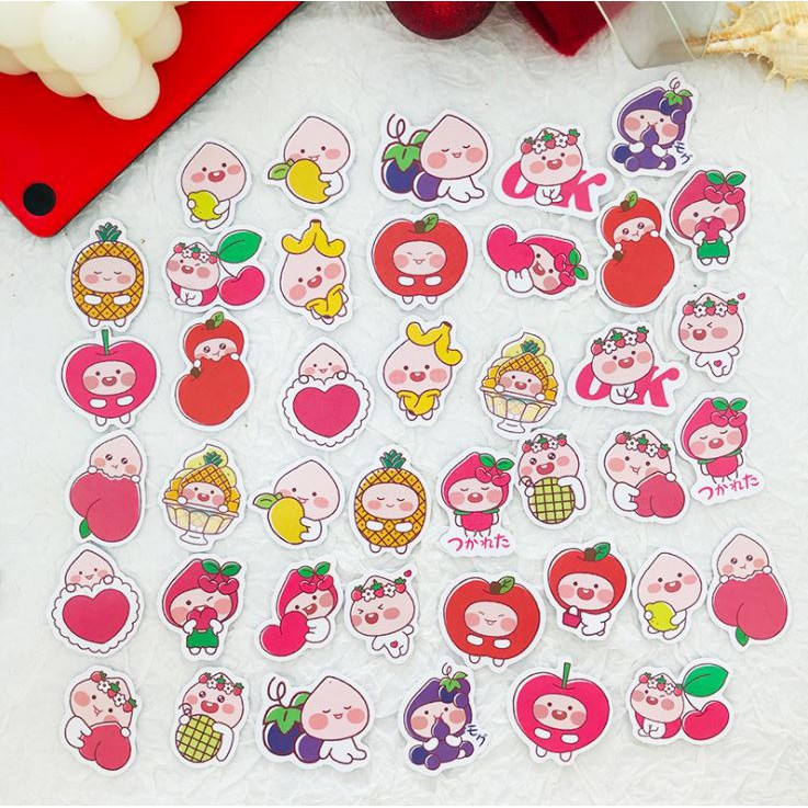 Bộ 45 Sticker bé hoa quả E108