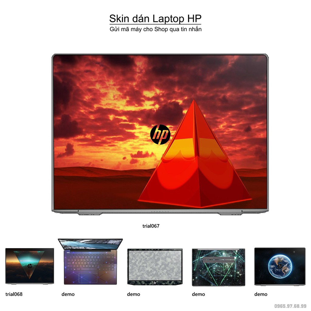 Skin dán Laptop HP in hình Đa giác nhiều mẫu 12 (inbox mã máy cho Shop)