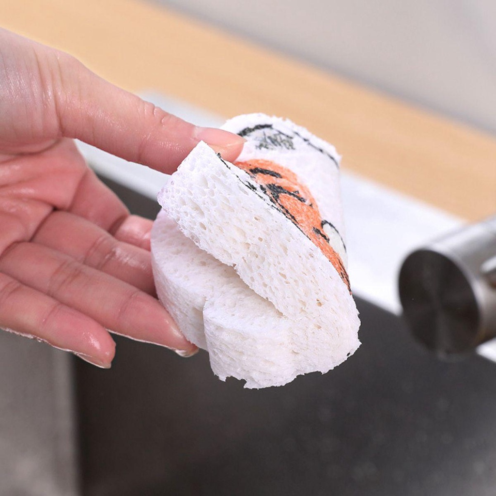 Miếng Bọt Biển Rửa Chén Bằng Bột Gỗ Chống Trầy Có Thể Tái Sử Dụng