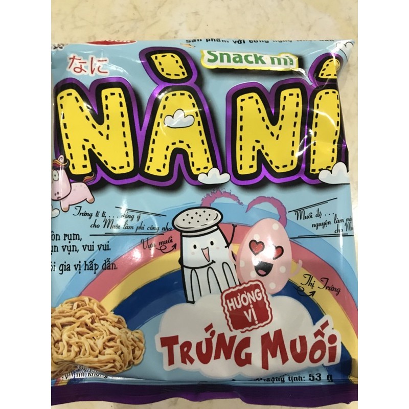 [Mã 77FMCGSALE1 giảm 10% đơn 250K] Snack mì Nà Ní vị phômai /trứng muối gói 52g | BigBuy360 - bigbuy360.vn