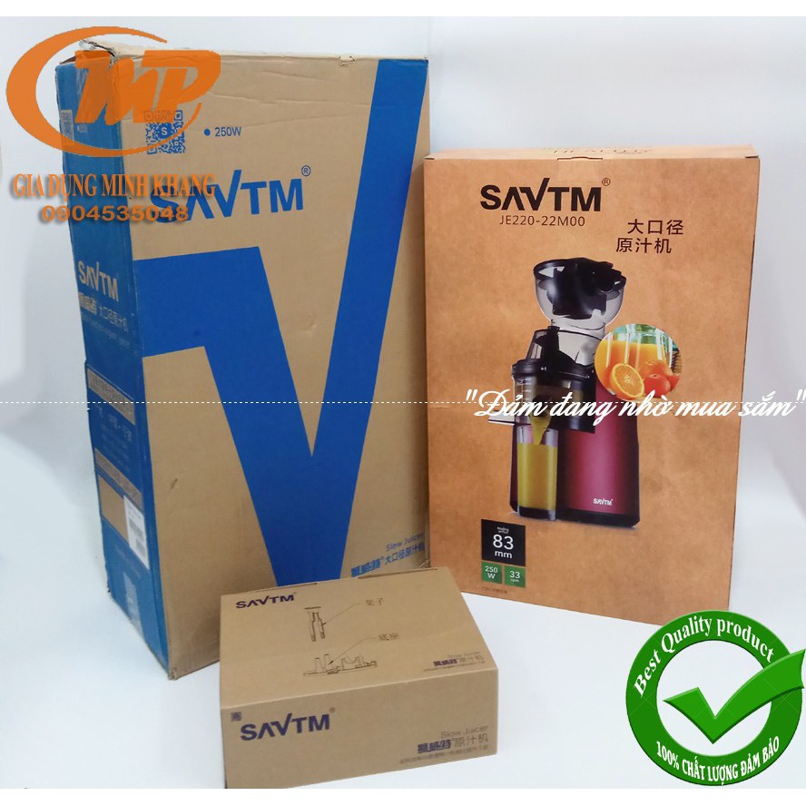 Siêu phẩm Máy ép chậm công nghiệp SAVTM JE220 22M00 250W Bào hành 12 tháng