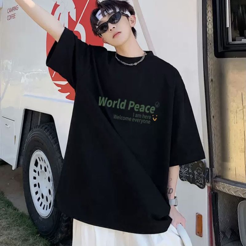 Áo thun tay lỡ unisex World Peace