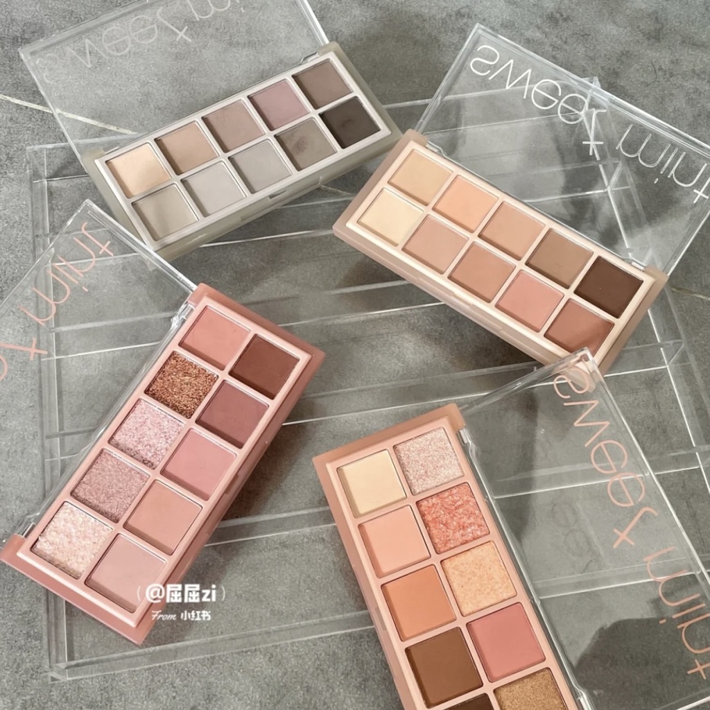 Bảng phấn mắt Sweet Mint ngọt ngào 10 màu tông nhũ và lì 100g