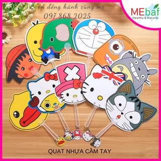 Quạt nhựa cầm tay hoạt hình đáng yêu kute cho bé
