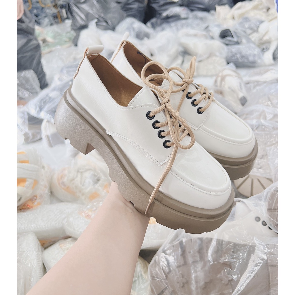 Giày Lolita Độn Đế Đốc Răng Cưa Casual Boost Cổ Lửng giày búp bê nữ phong cách hàn quốc Vintage