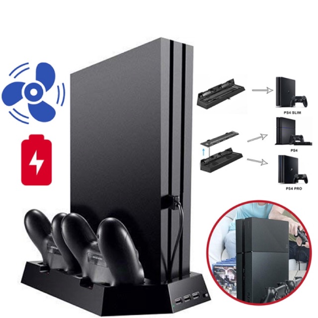 đế dựng ps4 pro tản nhiệt làm mát mẫu slimfit