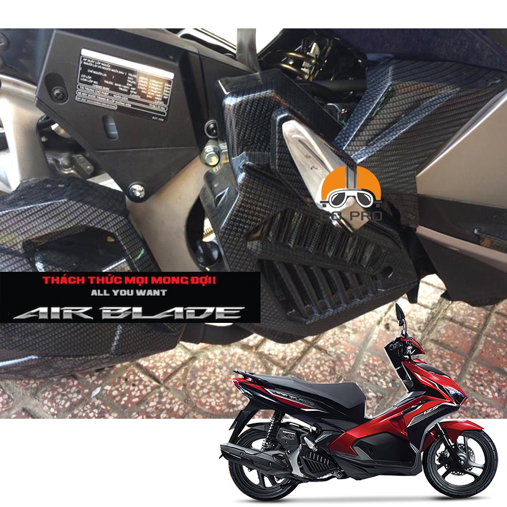 [CHÍNH HÃNG] Ốp Quạt Gió Honda Air Blade 2016 - 2019 Nhựa Xi Carbon/ Inox