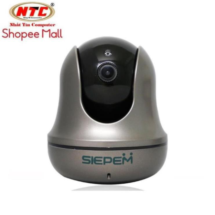 Camera IP Wifi SIEPEM S6812 Plus hỗ trợ FullHD 1080P - độ phân giải 2.0MP (Xám đen) + Kèm thẻ NTC U3 4K 32GB