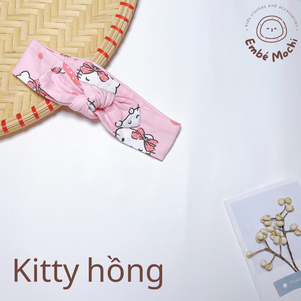 Turban nơ che thóp làm điệu cho bé nhiều màu dễ thương
